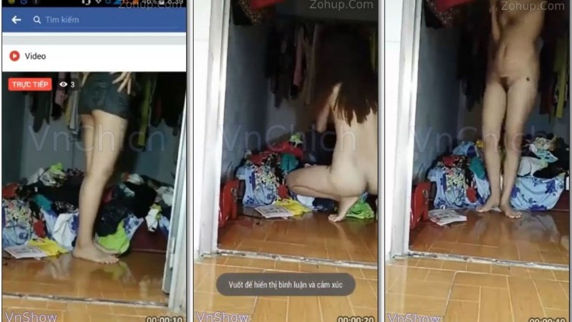 ⁣[VnShow] Em trang nguyên bị người yêu tung clip sex thủ dâm trên facebook live