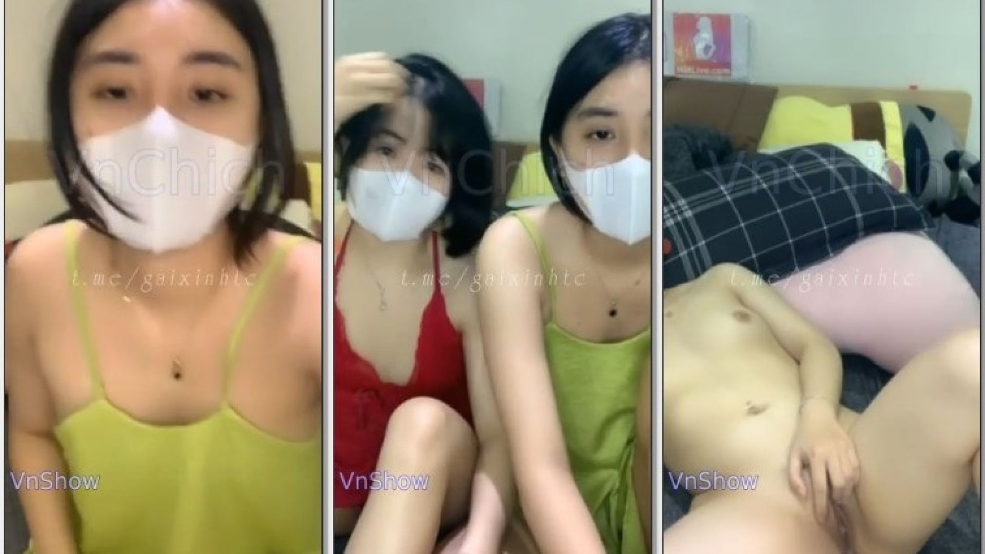 ⁣[VnShow] ⁣Hai chị em đến từ sài gòn thủ dâm show lồn phục vụ đồng dâm xem livestream